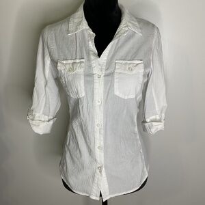 White Button-Down Shirt for Women